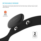 Fast Pulsmåler med Bryststropp (HR & HRV) - Svart