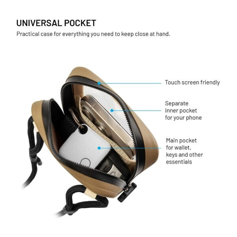 Fast Vanntett Etui for Mobil (Maks. Mål: 95 x 186 mm) - Beige / Gjennomsiktig