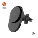 Fixed Magnetisk Mobiltelefonholder til Bil - 15W Trådløs Lading - MagSafe / Qi2 Kompatibel - Svart