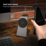 Fast 3-i-1 Trådløs Ladestasjon 15W - Smartphone / Apple Watch / AirPods - Titanium