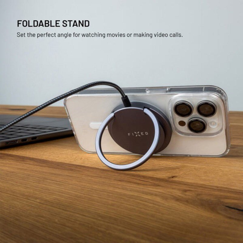 Fast MagPad 15W Trådløs Lader – MagSafe / Qi2 Kompatibel – Grå