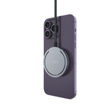 Fast MagPad 15W Trådløs Lader – MagSafe / Qi2 Kompatibel – Grå