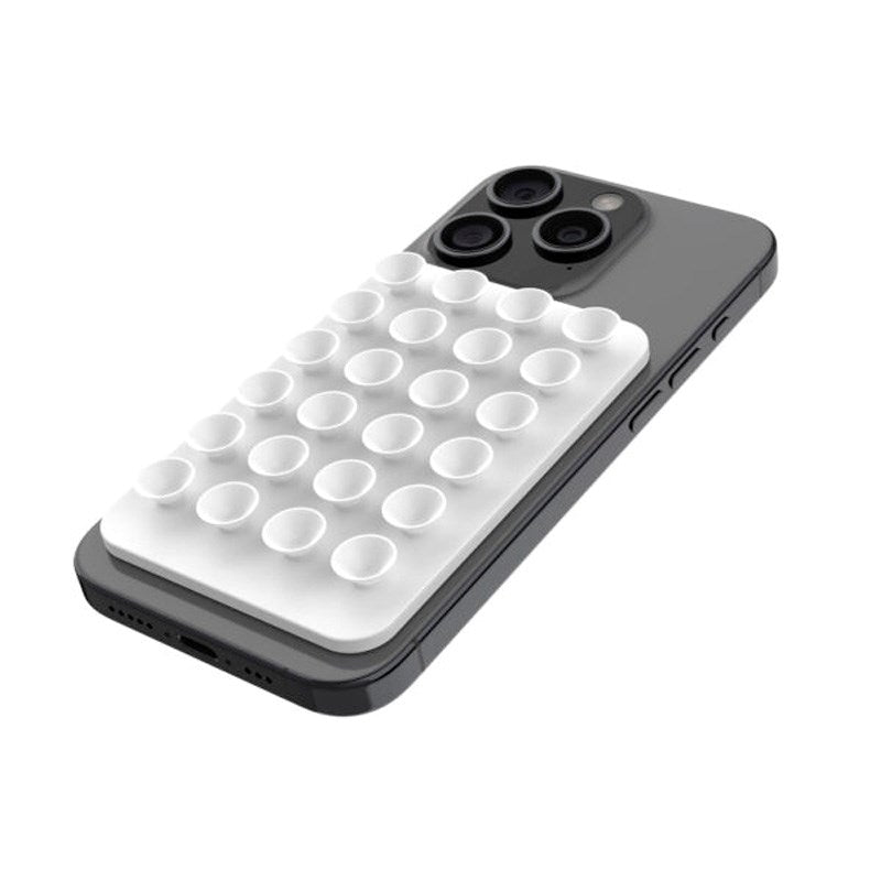 Fixed MagMate Mobilholder - Silikon Sugekopp - MagSafe Kompatibel - Hvit