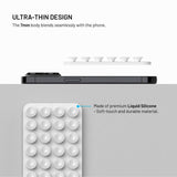 Fixed MagMate Mobilholder - Silikon Sugekopp - MagSafe Kompatibel - Hvit