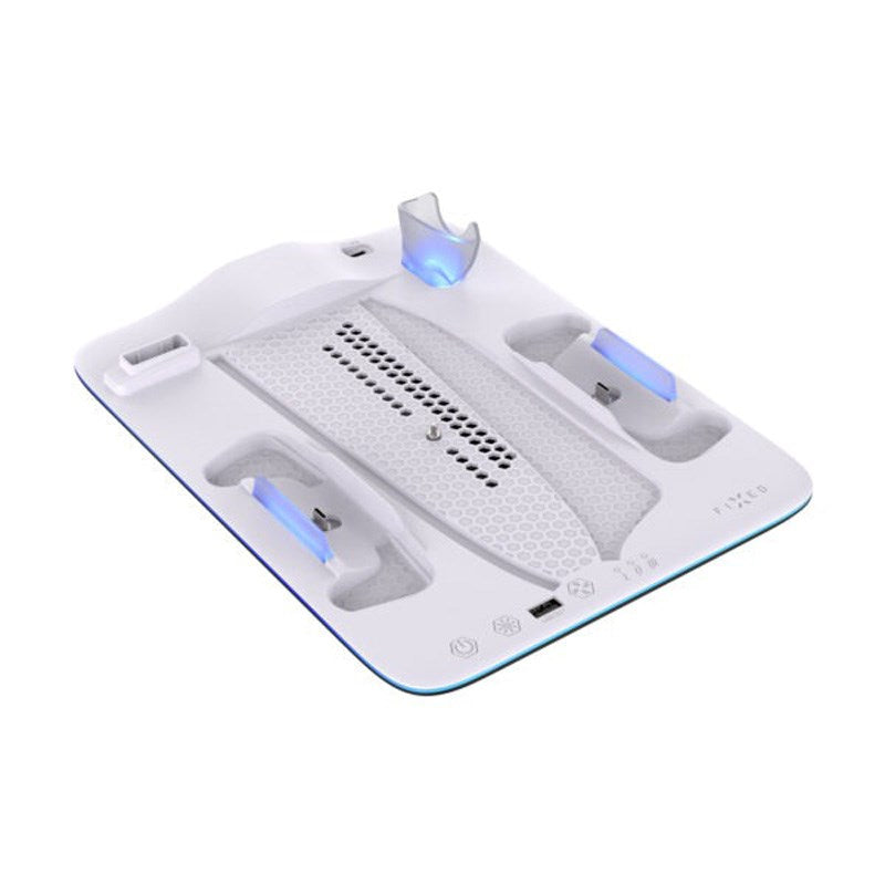 Fixed Multifunksjonell Playstation 5 Pro / Slim Ladestasjon - Hvit