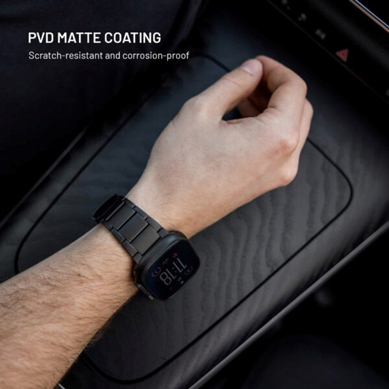 Fixed Apple Watch (42/44/SE/45/46/49) Titanium Rem- Svart