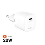 Fixed 20W Mini-Vegglader med USB-C & PD - Hvit