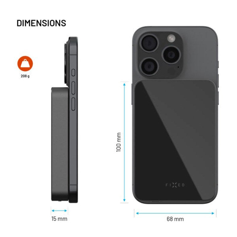 Fast MagZen Qi2 Trådløs Powerbank 10 000 mAh - Svart