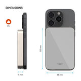 Fast MagZen Qi2 Trådløs Powerbank 10 000 mAh - Grå