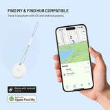 Fast Tag Dual - Bluetooth GPS-Tracker - Kompatibel med Apple Find My / Find Hub - Hvit