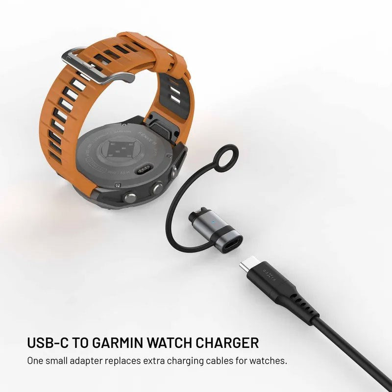 Fixed USB-C-Kabel for Garmin Smartklokke Adapter – Svart