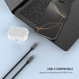 Fixed USB-C Ladekabel til Apple Watch & Samsung Galaxy Watch - 1.5m - Svart