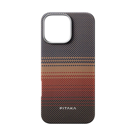 iPhone 16 Pro PITAKA Tactile Woven Deksel - MagSafe Kompatibel - Sunset