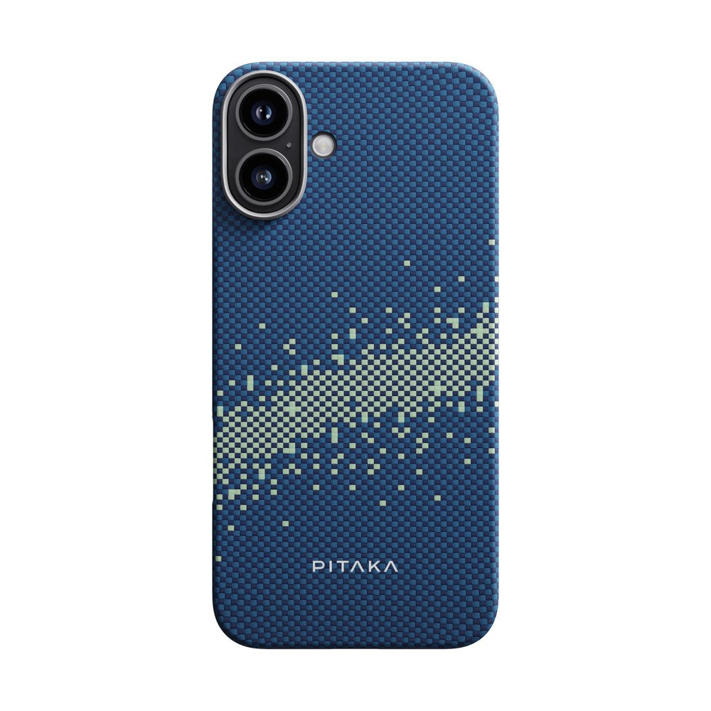 iPhone 16 PITAKA Tactile Woven Deksel - MagSafe Kompatibel - Milky Way Galaxy