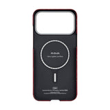 iPhone 17 Pro PITAKA Edge Monogram Deksel – MagSafe Kompatibelt – Gull / Rød