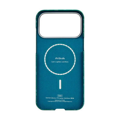 iPhone 17 Pro Max PITAKA Edge Monogram Deksel – MagSafe Kompatibelt – Gull / Grønn