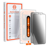 iPhone 15 Pro Mobile Origin Beskyttelsesglass med. Privacy Function - Case Friendly - 2 Pack - Svart Kant