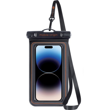 Mobile Origin Waterproof Floating Case 6.5" - Svart/Oransje