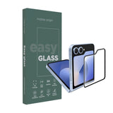 Samsung Galaxy Z Flip6 Mobile Origin EasyGlass Skjermbeskytter - Gjennomsiktig / Svart Kant