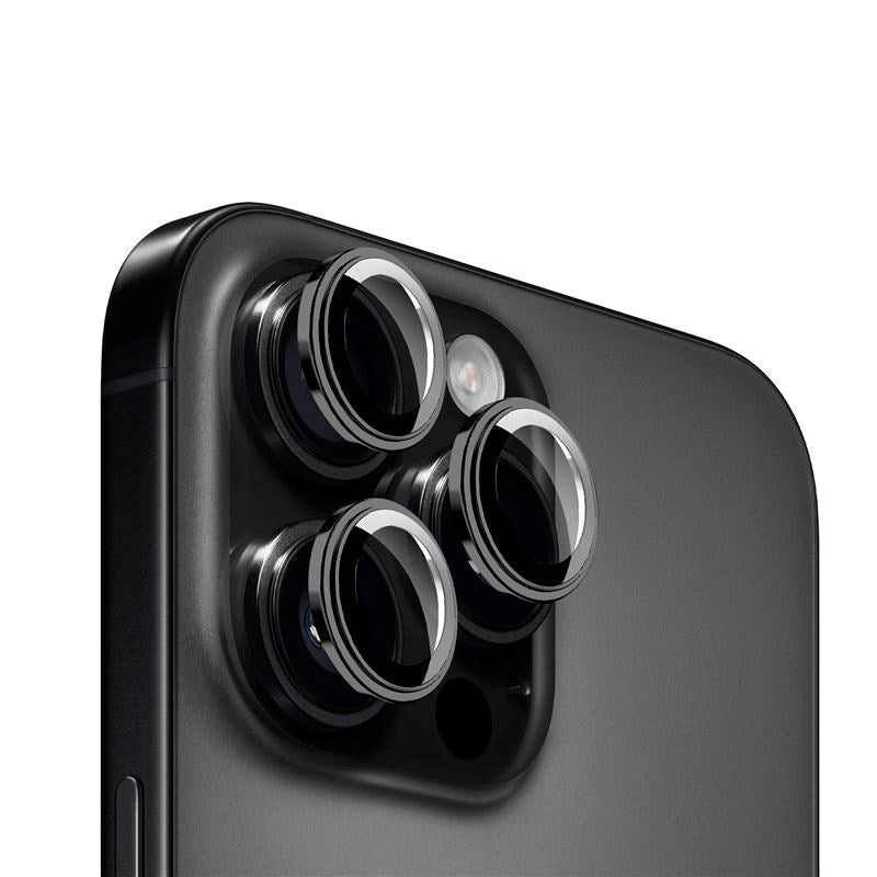 iPhone 16 Pro / 16 Pro Max Mobile Origin Easy Lens Guard -Kameralinsebeskytter - Svart