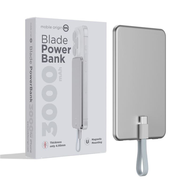 Mobile Origin Blade PowerBank 3000mAh - Sølv