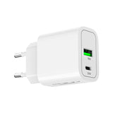 Mobile Origin MO12 20W Vegglader m. 1x USB-A & 1x USB-C - Hvit
