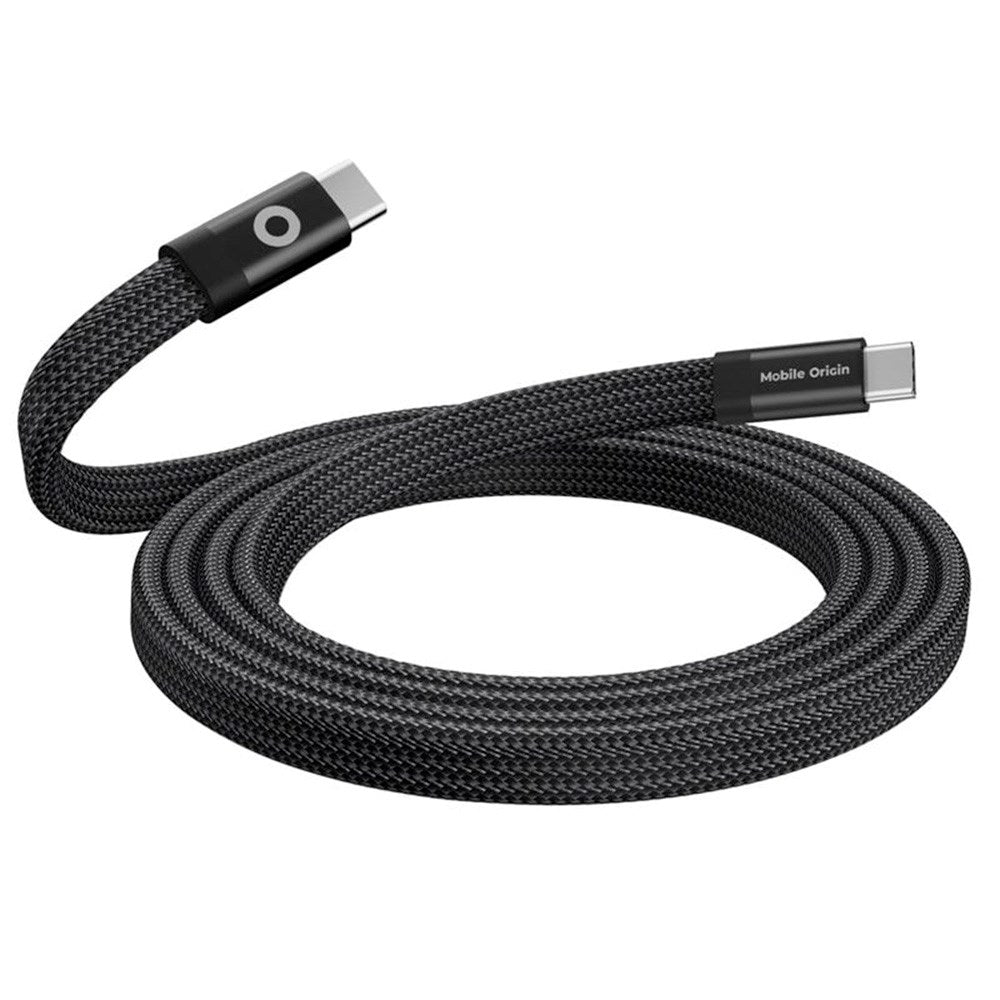 Mobile Origin Flatt Magnetisk USB-C til USB-C Kabel - 1m - Svart