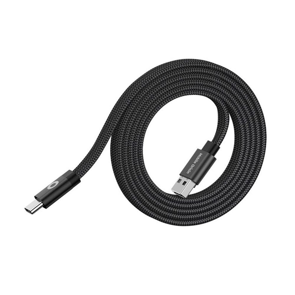 Mobile Origin Flatt Magnetisk USB-A til USB-C Kabel - 1m - Svart