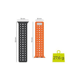 Apple Watch (42/44/SE/45/46/49mm) Mobile Origin Magnetisk Silikonrem – Svart / Oransje