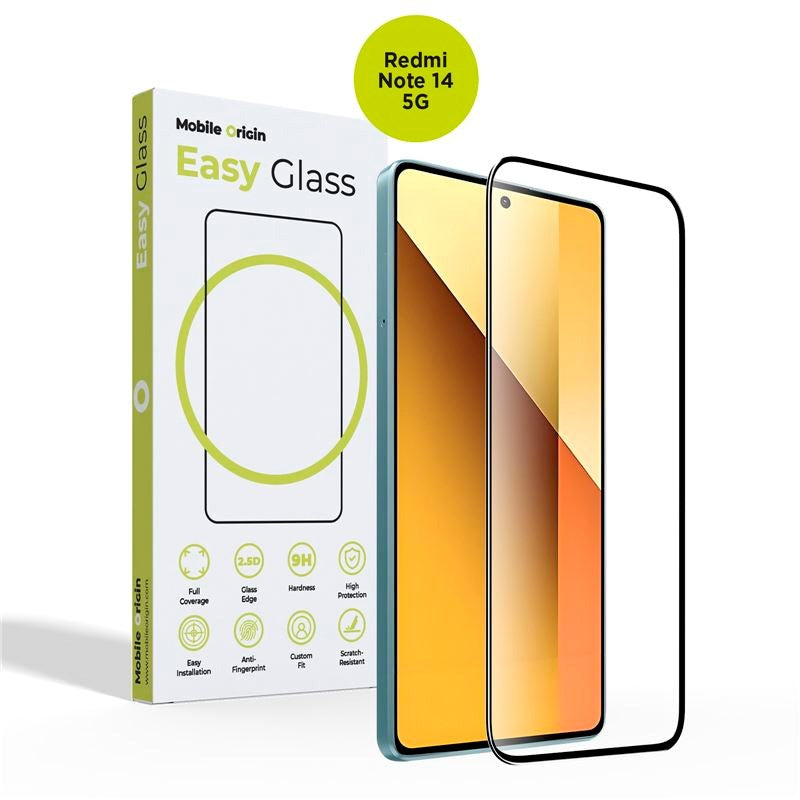 Xiaomi Redmi Note 14 (5G) Mobile Origin EasyGlass Skjermbeskyttelsesglass - Gjennomsiktig
