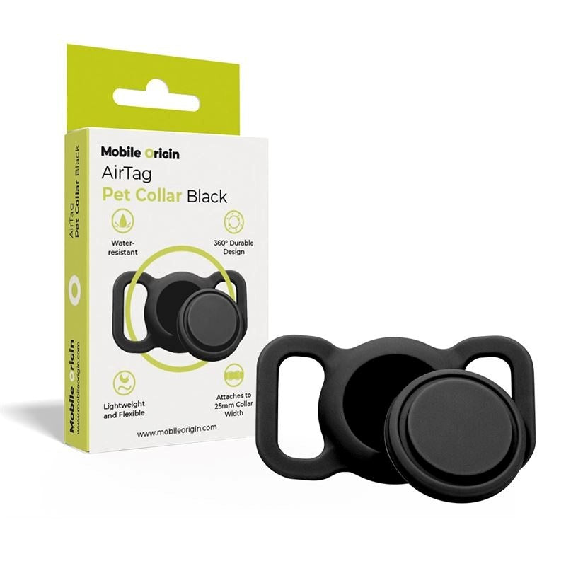 Mobile Origin AirTag Holder for Halsbånd - Svart