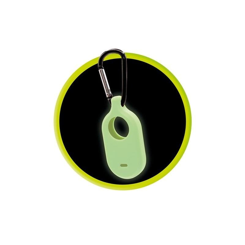 Mobile Origin Samsung Galaxy SmartTag2 Silikon Deksel med Karabinkrok - Lysende Grønn