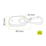 Mobile Origin Samsung Galaxy SmartTag2 Silikon Deksel med Karabinkrok - Lysende Grønn