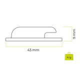 Mobile Origin Silikon AirTag-Holder med Selvklebende Bakside – 2 stk. - Hvit