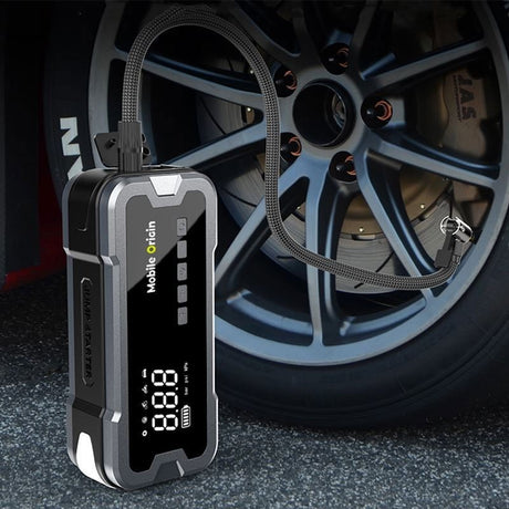 Mobile Origin 2-i-1 Jumpstarter & Kompressor med Tilbehør – Svart