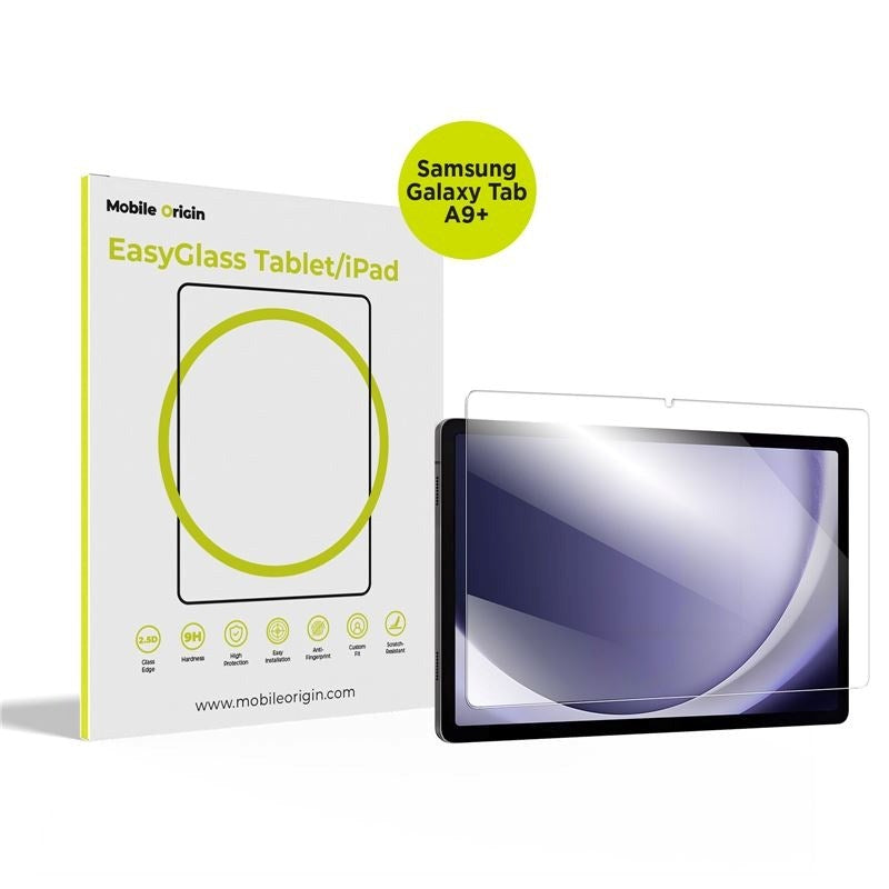 Samsung Galaxy Tab A9+ (Plus) Mobil Origin EasyGlass Skjermbeskytter - Gjennomsiktig