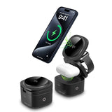 Mobile Origin Sammenleggbar Qi2 5-i-1 Trådløs Lader - 65W - Svart