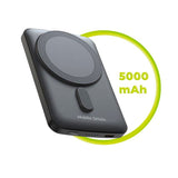 Mobile Origin 20W Powerbank 5000 mAh med LED-Skjerm - USB-C-Kontakt - Grå