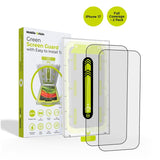 iPhone 17 Mobile Origin Screen Guard Skjermbeskytter med Monteringsboks - 2 stk. - Gjennomsiktig / Svart Kant