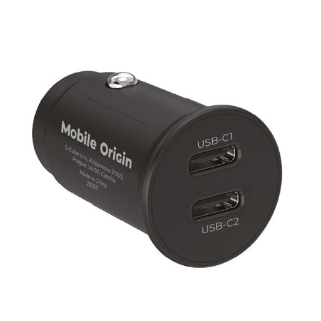 Mobile Origin 30W Biloplader m. 2 x USB-C – Svart