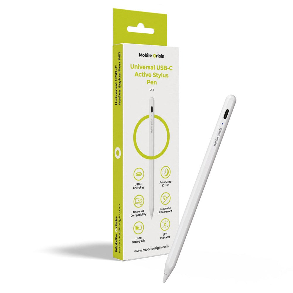 Mobile Origin Universal USB-C Stylus Penn - Hvit