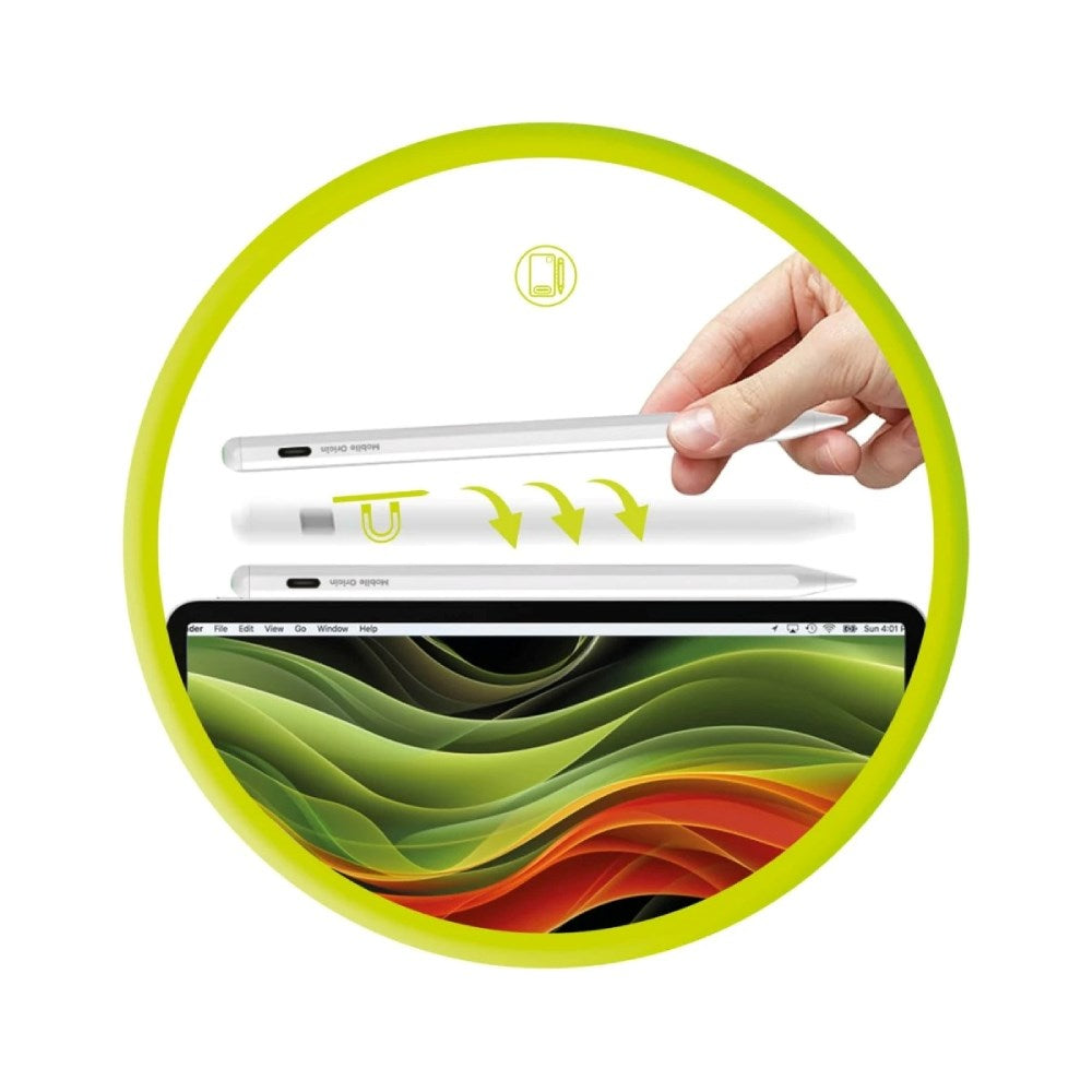 Mobile Origin trådløs Styluspenn PE2 med USB-C – Hvit