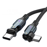 Mobile Origin 240W Roterende USB-C til USB-C Kabel - 1m - Svart