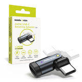 Mobile Origin 240W USB-C Rotasjonsadapter - Grå