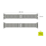 Apple Watch (42/44/SE/45/46/49 mm) Mobile Origin Titanrem – Sølv