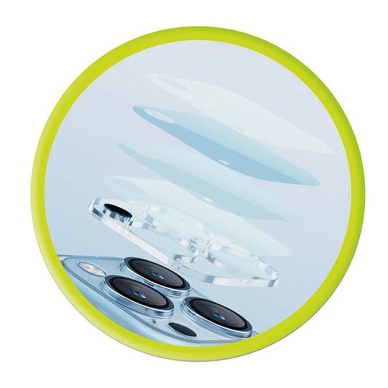 iPhone Air Mobile Origin Herdet Glass Kameralinsebeskyttelse - Gjennomsiktig / Svart Kant