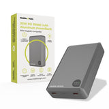 Mobile Origin 30W 20 000 mAh Powerbank med USB-C & Trådløs Lading – MagSafe Kompatibel – Grå