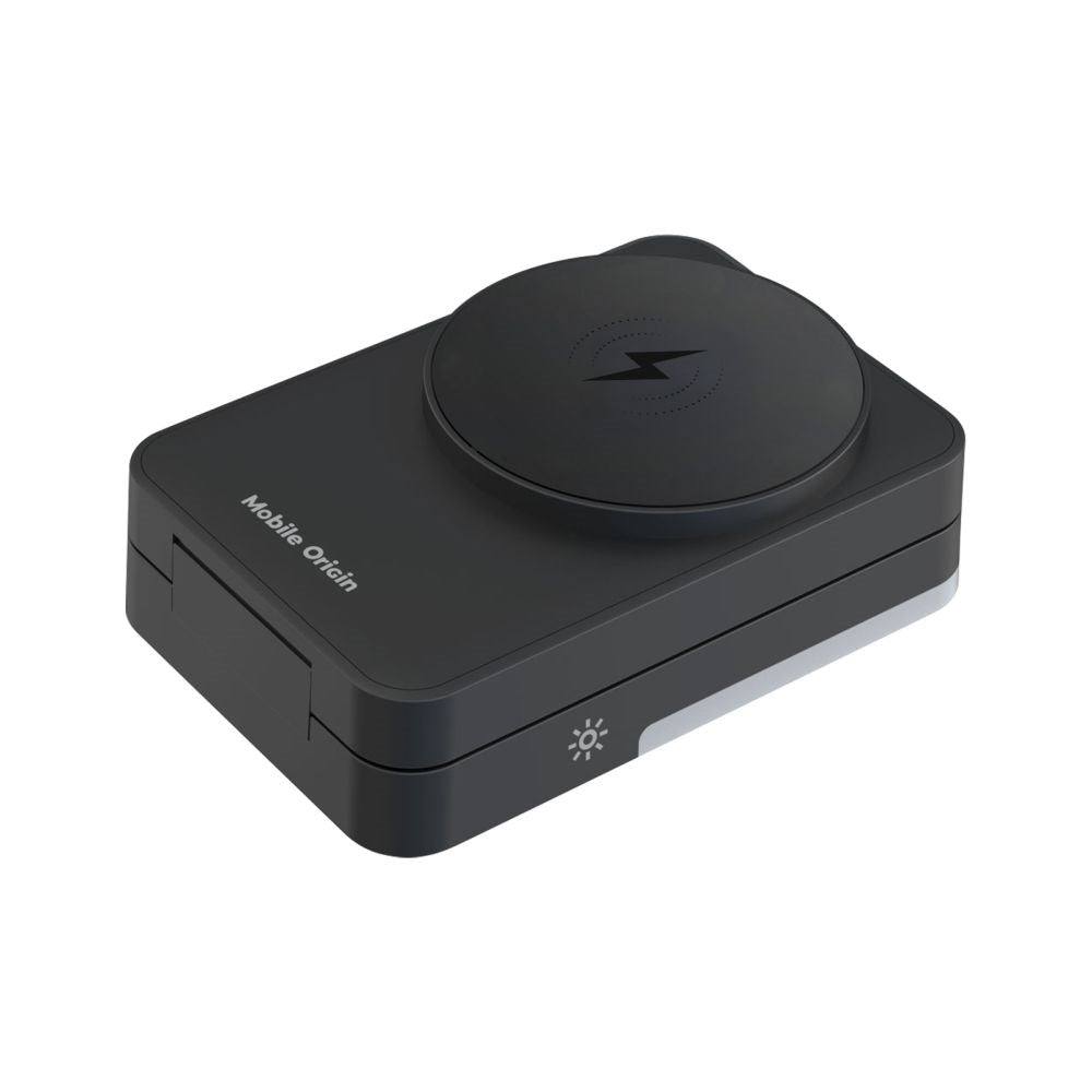 Mobile Origin Trådløs Lader for SmarttiPhone lefon / AirPods / Apple Watch - Sammenleggbar Design - MagSafe Kompatibel - Svart