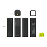Mobile Origin 165W PowerBank m. Display & Lommelykt - 2x USB-C & 1x USB-A - 30.000 mAh - Svart