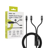 Mobile Origin CB10 140W Dobbel USB-C til USB-C Kabel - 1.2m - Svart